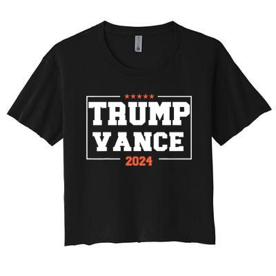 Trump Vance For President 2024 Campaign Us Election Women's Crop Top Tee