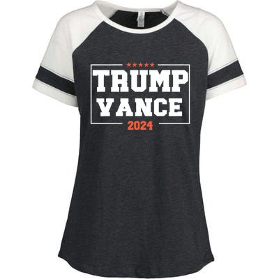 Trump Vance For President 2024 Campaign Us Election Enza Ladies Jersey Colorblock Tee