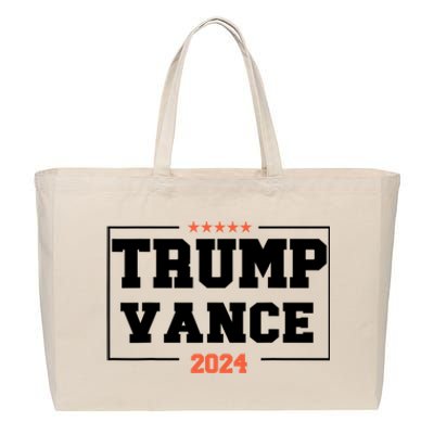 Trump Vance For President 2024 Campaign Us Election Cotton Canvas Jumbo Tote