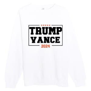 Trump Vance For President 2024 Campaign Us Election Premium Crewneck Sweatshirt