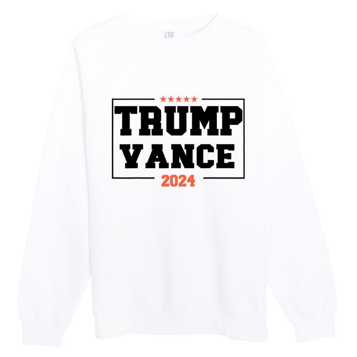 Trump Vance For President 2024 Campaign Us Election Premium Crewneck Sweatshirt