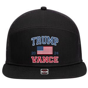 Trump Vance For President 2024 Campaign Us Election 7 Panel Mesh Trucker Snapback Hat