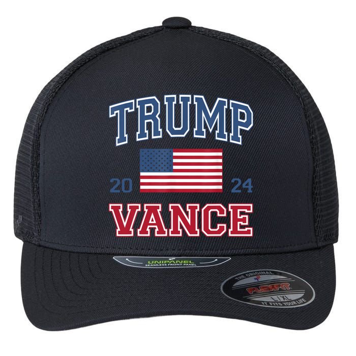 Trump Vance For President 2024 Campaign Us Election Flexfit Unipanel Trucker Cap