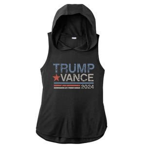 Trump Vance For President 2024 Campaign Us Election Ladies PosiCharge Tri-Blend Wicking Draft Hoodie Tank