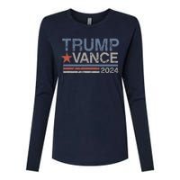 Trump Vance For President 2024 Campaign Us Election Womens Cotton Relaxed Long Sleeve T-Shirt