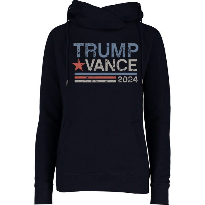 Trump Vance For President 2024 Campaign Us Election Womens Funnel Neck Pullover Hood