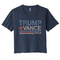 Trump Vance For President 2024 Campaign Us Election Women's Crop Top Tee