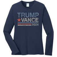 Trump Vance For President 2024 Campaign Us Election Ladies Long Sleeve Shirt