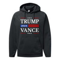 Trump Vance For President 2024 Campaign Us Election Performance Fleece Hoodie