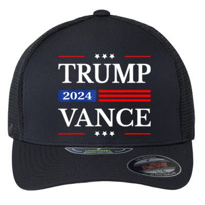 Trump Vance For President 2024 Campaign Us Election Flexfit Unipanel Trucker Cap