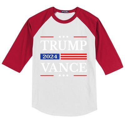 Trump Vance For President 2024 Campaign Us Election Kids Colorblock Raglan Jersey