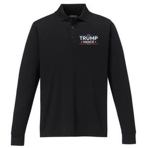 Trump Vance For President 2024 Campaign Us Election Performance Long Sleeve Polo