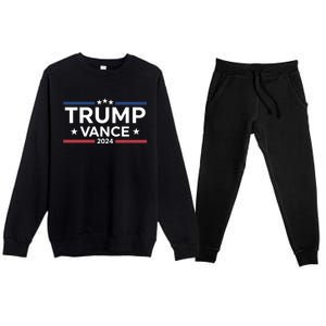 Trump Vance For President 2024 Campaign Us Election Premium Crewneck Sweatsuit Set