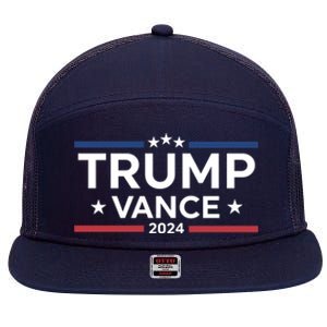 Trump Vance For President 2024 Campaign Us Election 7 Panel Mesh Trucker Snapback Hat