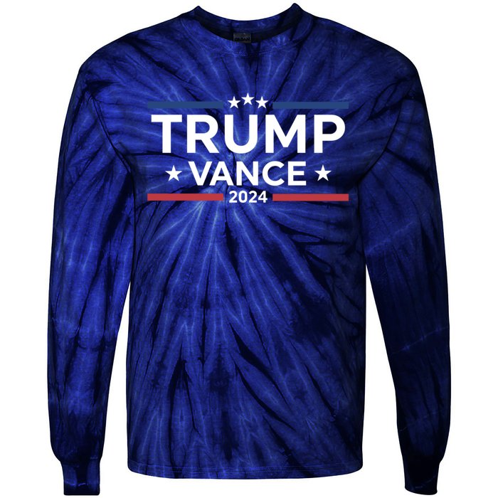 Trump Vance For President 2024 Campaign Us Election Tie-Dye Long Sleeve Shirt