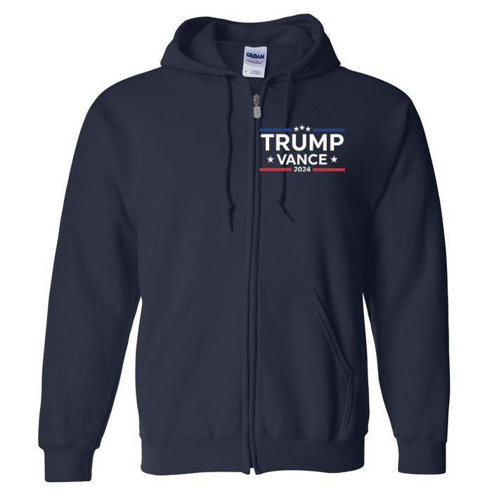 Trump Vance For President 2024 Campaign Us Election Full Zip Hoodie