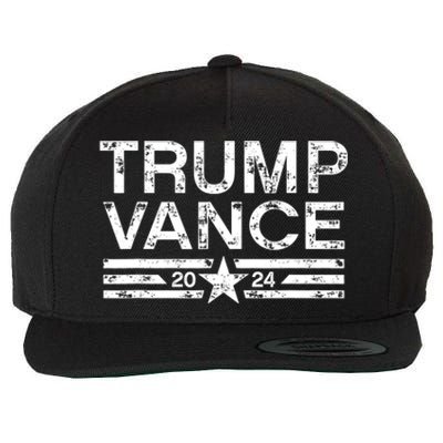 Trump Vance For President 2024 Campaign Us Election Wool Snapback Cap