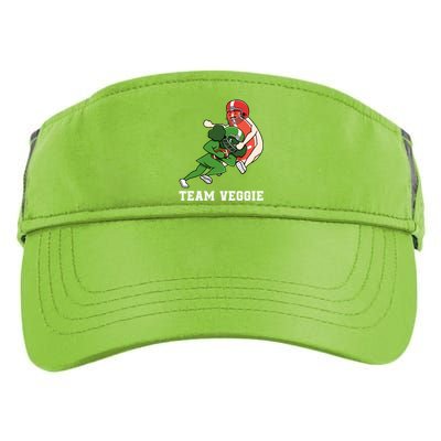 Team Veggie Football Vegetarian Plant Powered Gift Adult Drive Performance Visor