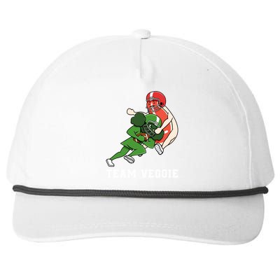 Team Veggie Football Vegetarian Plant Powered Gift Snapback Five-Panel Rope Hat