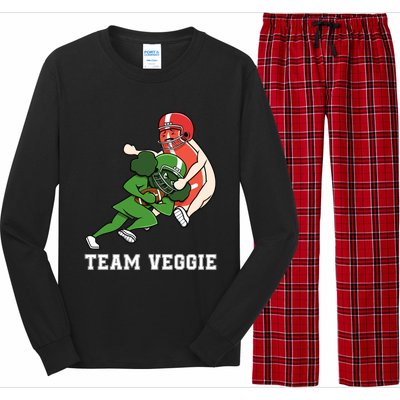 Team Veggie Football Vegetarian Plant Powered Gift Long Sleeve Pajama Set