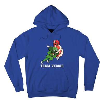 Team Veggie Football Vegetarian Plant Powered Gift Hoodie