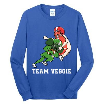 Team Veggie Football Vegetarian Plant Powered Gift Tall Long Sleeve T-Shirt