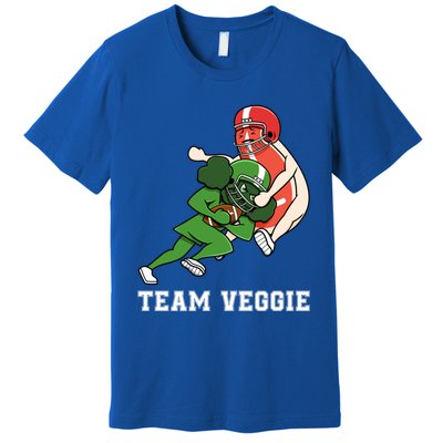 Team Veggie Football Vegetarian Plant Powered Gift Premium T-Shirt