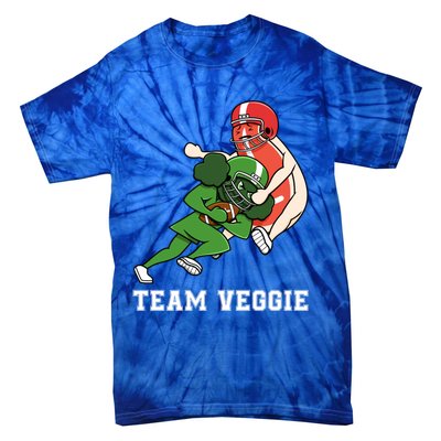 Team Veggie Football Vegetarian Plant Powered Gift Tie-Dye T-Shirt