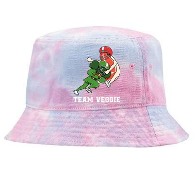 Team Veggie Football Vegetarian Plant Powered Gift Tie-Dyed Bucket Hat