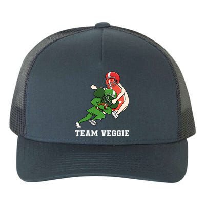 Team Veggie Football Vegetarian Plant Powered Gift Yupoong Adult 5-Panel Trucker Hat