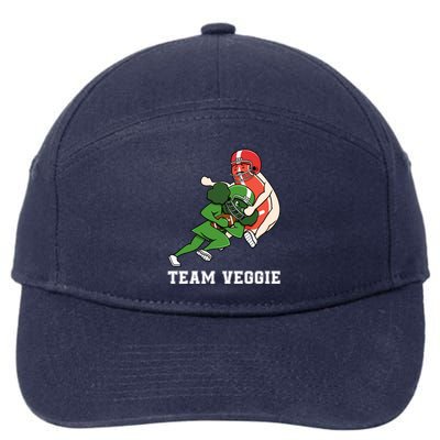 Team Veggie Football Vegetarian Plant Powered Gift 7-Panel Snapback Hat