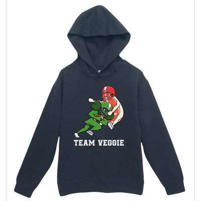 Team Veggie Football Vegetarian Plant Powered Gift Urban Pullover Hoodie