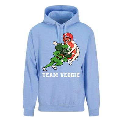 Team Veggie Football Vegetarian Plant Powered Gift Unisex Surf Hoodie