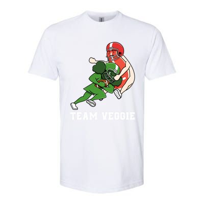 Team Veggie Football Vegetarian Plant Powered Gift Softstyle CVC T-Shirt