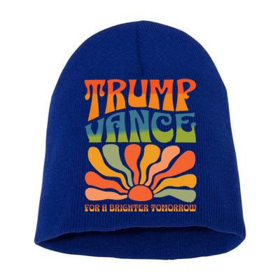 Trump Vance For A Brighter Tomorrow Trump Vance 2024 Short Acrylic Beanie