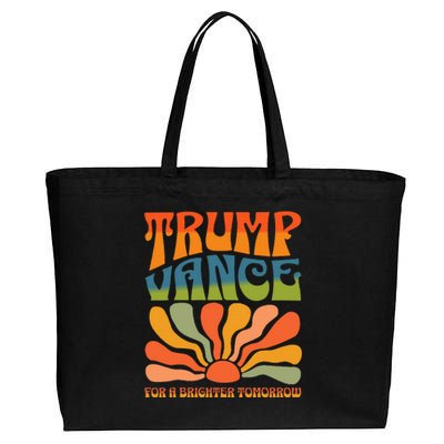 Trump Vance For A Brighter Tomorrow Trump Vance 2024 Cotton Canvas Jumbo Tote