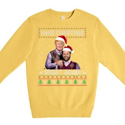 Trump Vance Funny Gift Brothers Make Christmas Great Again Santa Cute Gift Premium Crewneck Sweatshirt