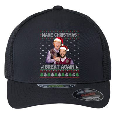 Trump Vance Funny Gift Brothers Make Christmas Great Again Santa Cute Gift Flexfit Unipanel Trucker Cap