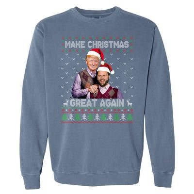 Trump Vance Funny Gift Brothers Make Christmas Great Again Santa Cute Gift Garment-Dyed Sweatshirt