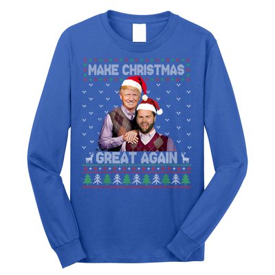 Trump Vance Funny Gift Brothers Make Christmas Great Again Santa Cute Gift Long Sleeve Shirt