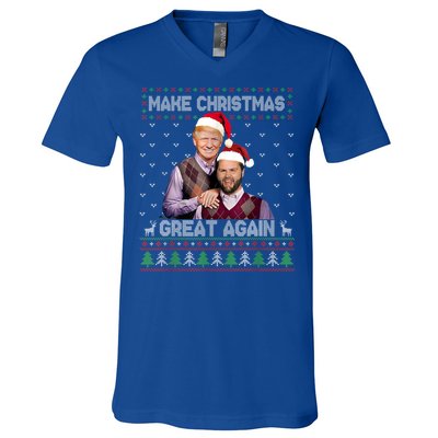 Trump Vance Funny Gift Brothers Make Christmas Great Again Santa Cute Gift V-Neck T-Shirt