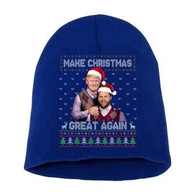 Trump Vance Funny Gift Brothers Make Christmas Great Again Santa Cute Gift Short Acrylic Beanie