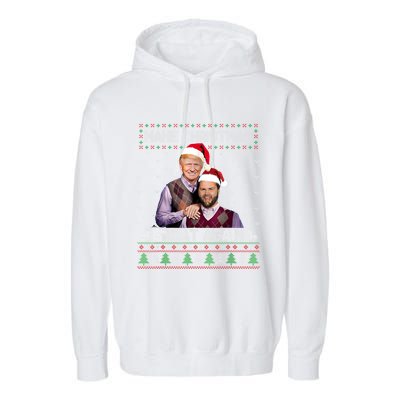 Trump Vance Funny Gift Brothers Make Christmas Great Again Santa Cute Gift Garment-Dyed Fleece Hoodie