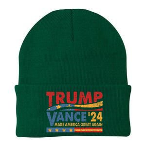 Trump Vance For President 2024 Campaign Us Election Knit Cap Winter Beanie