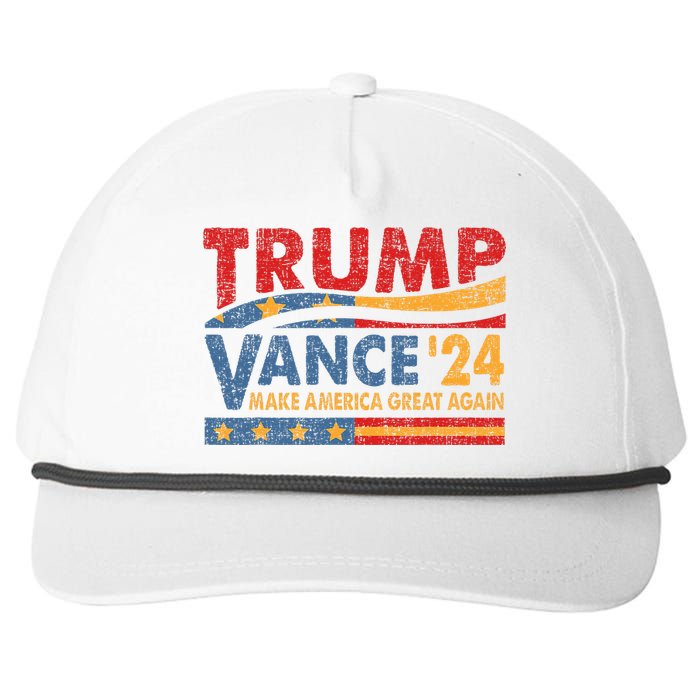 Trump Vance For President 2024 Campaign Us Election Snapback Five-Panel Rope Hat