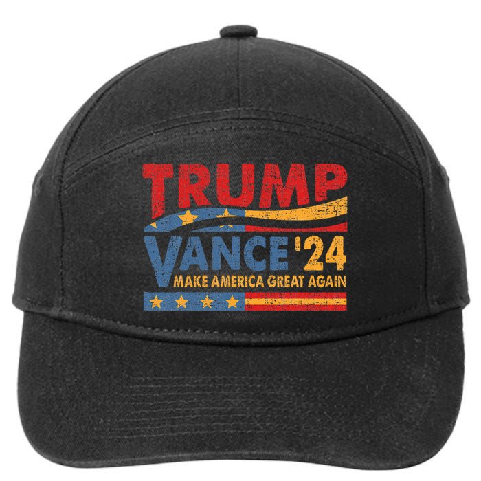 Trump Vance For President 2024 Campaign Us Election 7-Panel Snapback Hat