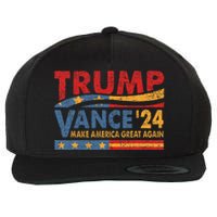 Trump Vance For President 2024 Campaign Us Election Wool Snapback Cap