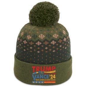 Trump Vance For President 2024 Campaign Us Election The Baniff Cuffed Pom Beanie