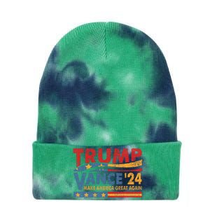 Trump Vance For President 2024 Campaign Us Election Tie Dye 12in Knit Beanie