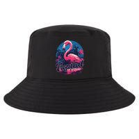 Tropical Vibes Flamingo Retro Palm Tree Cool Comfort Performance Bucket Hat